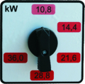 Regulácia výkonu 10,8 kW až 36 kW